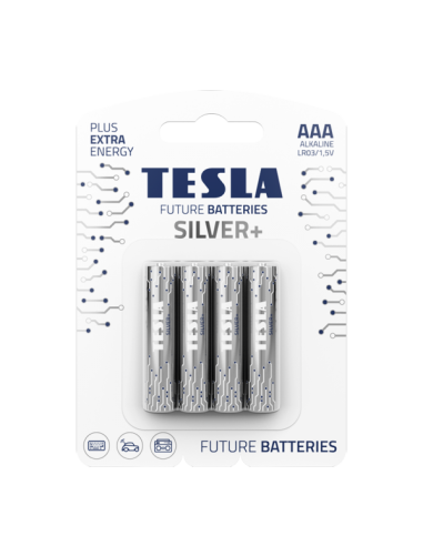 PILE TESLA LR03 AAA SILVER + X4