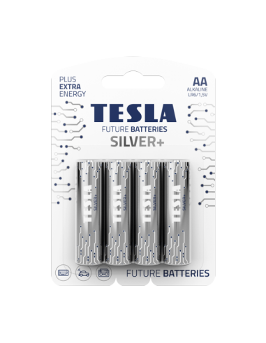 PILE TESLA LR6 AA SILVER + X4