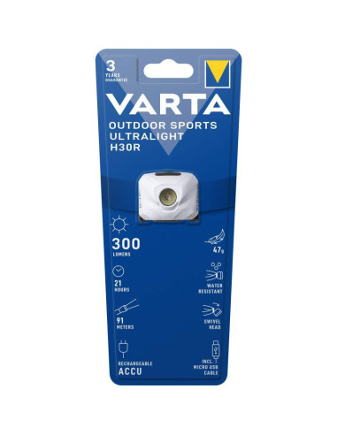 VARTA FRONTALE RECHARGEABLE 300 LUMEN