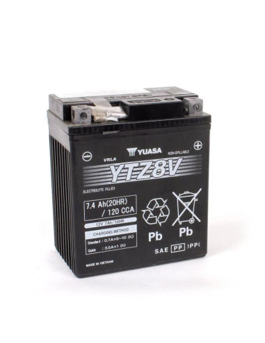 BATTERIE MOTO YUASA 12V 7.4AH 120A