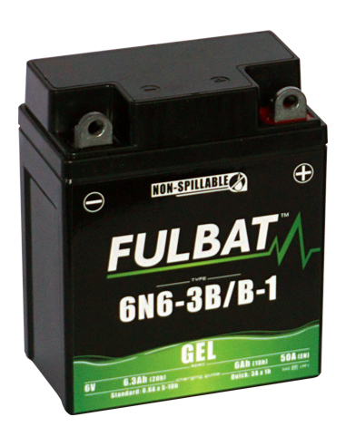 BATTERIE MOTO FULBAT GEL 6N6-3B / 6N6-3B-1 6V 6AH