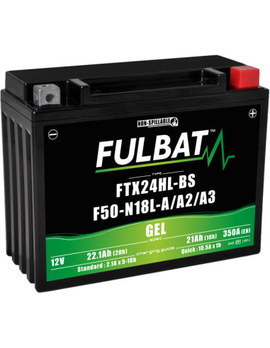 BATTERIE FULBAT GEL FTX24HL-BS 12V 22.1AH 350A (F50-N18L-A/A2/A3)