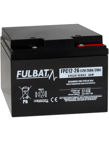 BATTERIE FULBAT AGM FPC12-26 12V 26AH