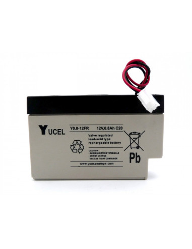 BATTERIE PLOMB ETANCHE YUASA YUCEL Y0.8-12FR 12V 0.8AH