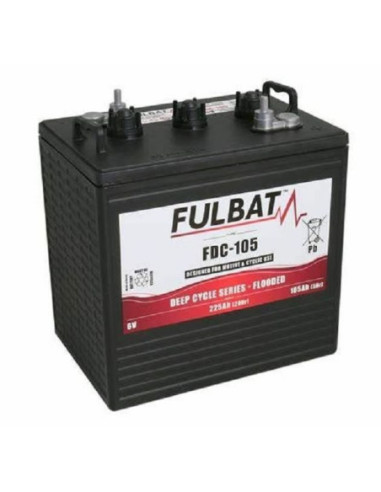 BATTERIE GOLFETTE FULBAT FDC-105 6V 225AH