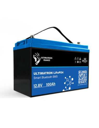 Batterie Ultimatron Lithium 12.8V 100Ah LiFePO4 Smart BMS Avec Bluetooth