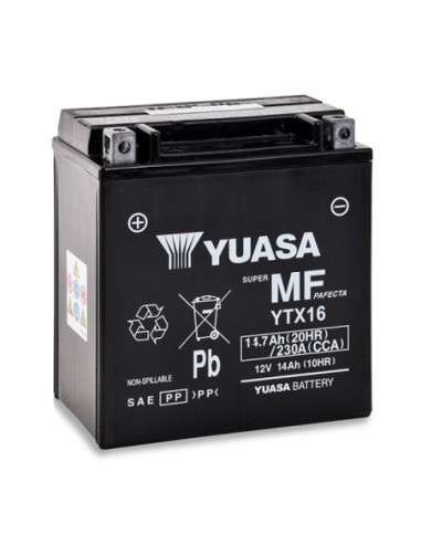 BATTERIE YUASA YTX16 12V 14.7AH 230A