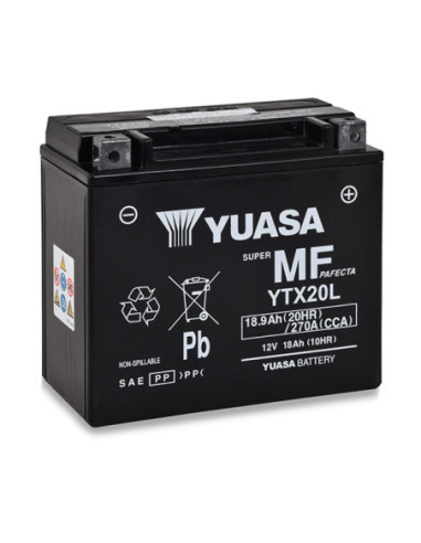 BATTERIE YUASA YTX20L 12V 18.9AH 270A