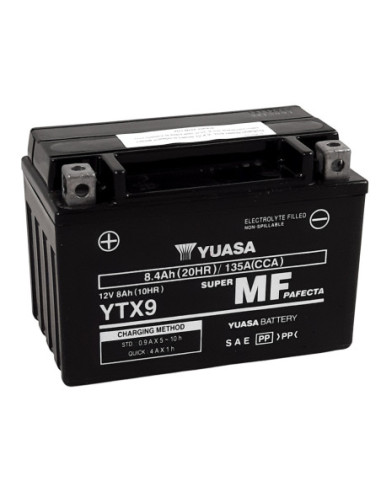 BATTERIE YUASA YTX9 12V 8.4AH 135A