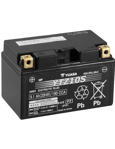 BATTERIE YUASA YTZ10S 12V 9.1AH 190A