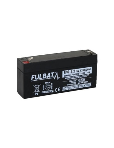 BATTERIE FULBAT AGM FP6-3.2 6V 3.2AH