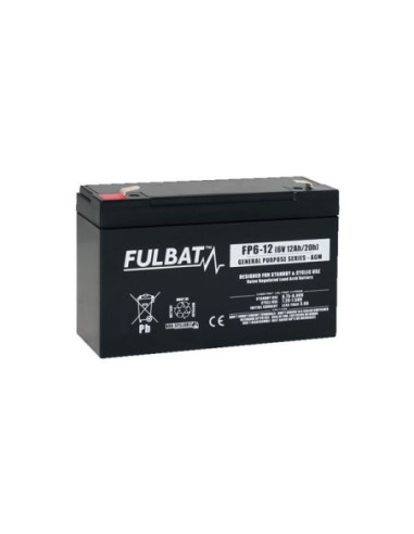 BATTERIE FULBAT AGM FP6-12 6V 12AH