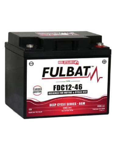 BATTERIE FULBAT AGM CARBON FDC12-46 12V 53AH