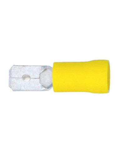 COSSE JAUNE PLATE MALE ISOL 6.3/ 4-6MM2